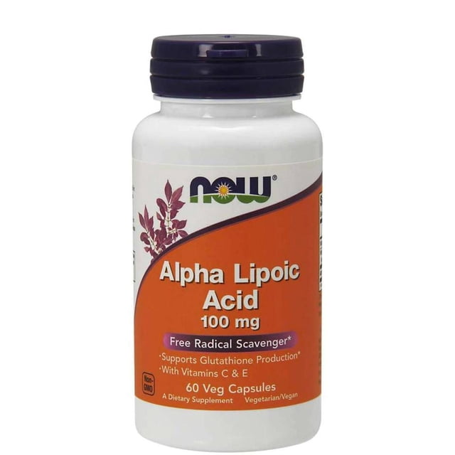 Vitaminas Now Ácido Alfa Lipóico 100mg 60 Cápsulas