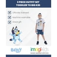 thumbnail image 3 of Camiseta Outfit Bluey Family para niños pequeños, pantalones cortos y gorra, 3 piezas, 3 of 7