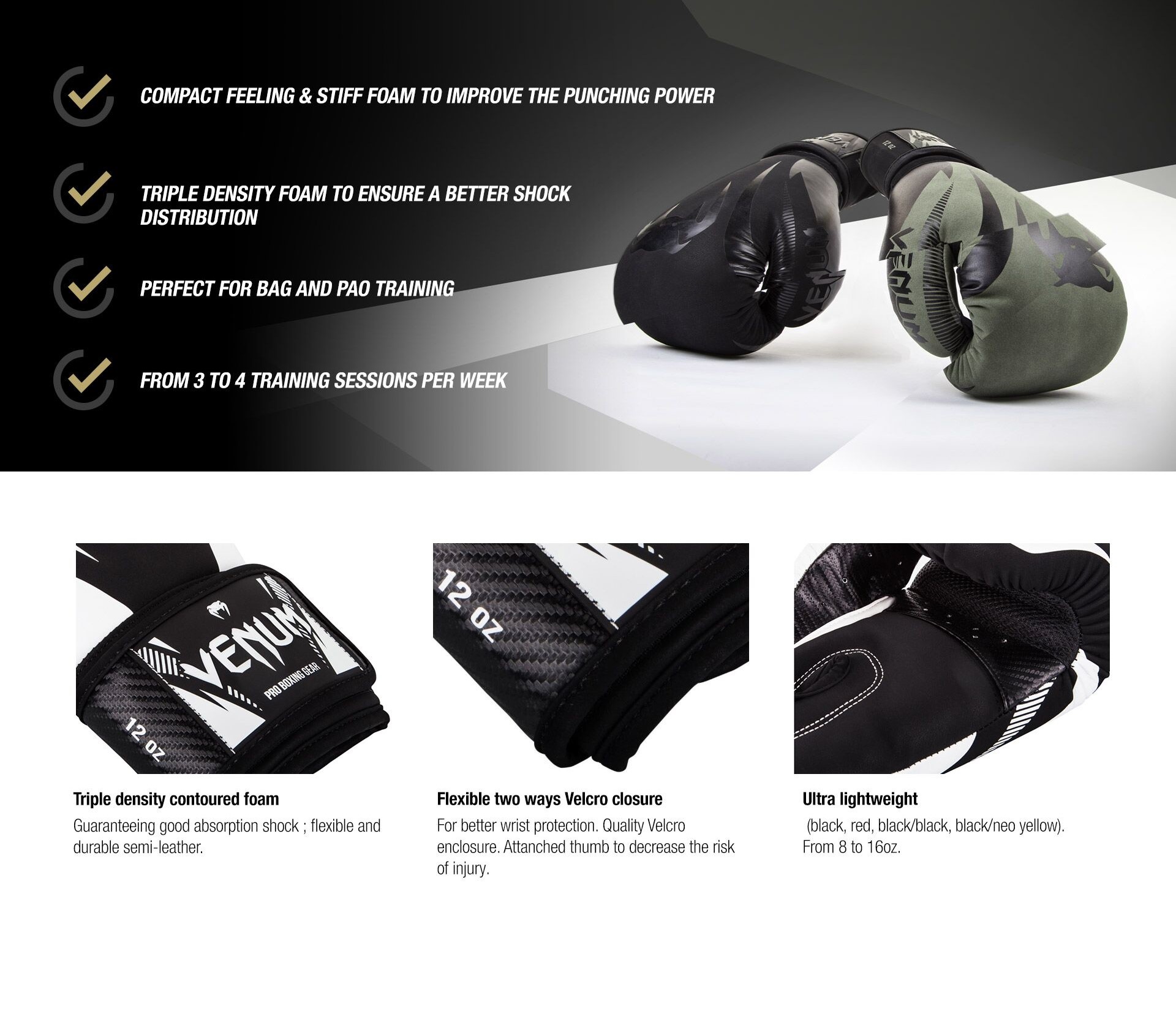 Venum Impact Boxing Gloves