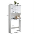 thumbnail image 6 of Pilaster Designs Trevita Wood Toilet Bathroom Spacesaver Organizer in White, 6 of 8