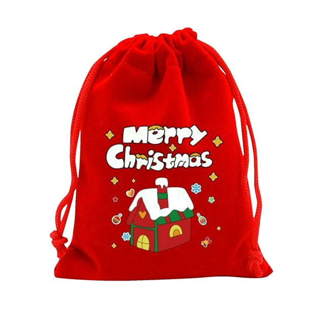 Dsscvnef Christmas Bag Red Velvet Drawstring Bag Christmas Packaging Bag Jewelry Bag Christmas Snack Bag Drawstring Bag Cool Christmas Ornament Christmas Ornament Daughter