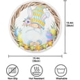 thumbnail image 5 of SKYSONIC Easter Bunny Eggs Round Placemats for Dining Table Non-Slip Heat-Resistant Polyester Table Mats Set of 1 Washable Table Mats for Kitchen Dining Table Decoration, 5 of 7