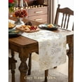thumbnail image 3 of Christmas Table Runner Snowflake - 13x72 Let it Snow Winter Table Runner with Snowflake Merry Christmas Decor, Vintage Farmhouse Rustic Xmas Winter Decoration for Home Kitchen Dinner Party, 3 of 5