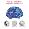 thumbnail image 3 of Kdxio Multiplication Table Print Shower Cap for Women,Elastic and Reusable,Double Waterproof Layers Bathing Hat, 3 of 6