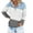 Light Blue, variant on XIAONU Womens Hoodies Button Polo Collar Color Blocked Hooded Sweatshirt Sporty Pleasure Baggy Long Sleeve Pullover Hoodie With Pockets