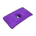 thumbnail image 1 of Toalla de mesa de para salón de belleza Toalla de salón de belleza Cómoda toalla de almohada facial reutilizable profesional con agujero Sábana morado oscuro, 1 of 8