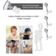 thumbnail image 2 of Support de Pommeau de Douche Réglable Mural Ventouse Montable 360° Rotatif Support de Salle de Bain Réutilisable Pulvérisateur Ménager Blanc Gris, 2 of 6