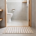 thumbnail image 6 of Green And Beige Plaid Rug, Hand Woven Area Rug With Tassels, Living Room Bedroom Kitchen Entryway, 6 of 7