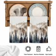 thumbnail image 6 of Tan Trees Forest Kitchen Towels Set of 3, Mountain Woods Natural Scenery Soft Microfiber Dish Towels, Absorbent Quick-Dry Washable Dishcloths for Kitchen Cleaning, Drying Dishes, 18x28 Inches, 6 of 9