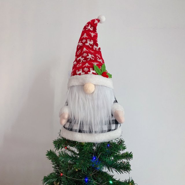 Decoración de la parte superior del árbol de Navidad Fiudx Muñeca colgante Muñeca de bosque
