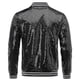 thumbnail image 2 of Mens Sequins Casual Jacket Party Bomber Zipper Coat, 2 of 3