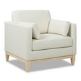 thumbnail image 3 of Jennifer Taylor Home Knox 36" Modern Farmhouse Arm Chair Flax White Linen, 3 of 12