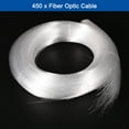 thumbnail image 3 of Cables de fibra óptica mezclados PMMA de 13 pies y 550 piezas de Uxcell, 0.03 pulgadas de brillo lateral con iluminación LED, 3 of 5