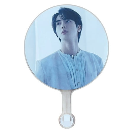 

DraggmePartty Kpop Bts Proof Door Version Final Portable Pvc Clear Hand Fan Handheld Support Summer Fan