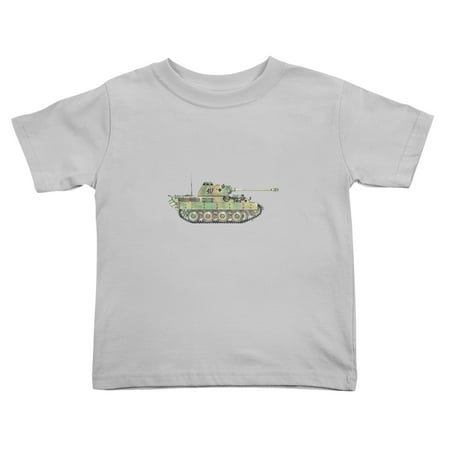 

Cartoon Army Tank Cute Toddler T-Shirts for Boys Girls (Gray 5/6T)