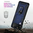 thumbnail image 5 of Dteck Case for Samsung Galaxy Z Flip3 5G 6.7-inch,Heavy Duty Shockproof Rubber Dual Layer Protection Ring Holder Kickstand Hybrid PC Hard Cover For Samsung Galaxy Z Flip3 5G (2021),Blue, 5 of 8