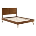 thumbnail image 2 of Modway Marlee Lit Plateforme Grand en Bois avec Pattes Évasées en Noyer, 2 of 11