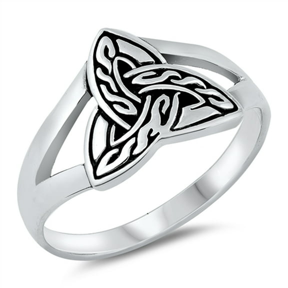 Promise Celtic Triquetra Knot Ring .925 Sterling Silver Band Jewelry Female Male Unisex Size 9