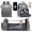 Gray, variant on Diaper Bag Backpack with Changing Station, Baby Diaper Bag Backpack with Portable Crib, Large Capacity Diaper Backpack with Insulated Bottle Pockets & Stroller Straps for Mom Dad, Gray