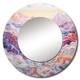 thumbnail image 2 of Designart "Views of the Majestic Mountains I" Mountains Round Mirror Wall Decor Traditional - Large Multicolor Round Bathroom Mirror - Round Mirror - 36" x 36", 2 of 6