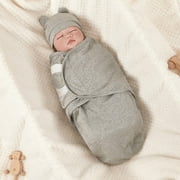 3-Pack Organic Baby Swaddle Sleep Sacks - Newborn Swaddle Sack - Ergonomic Baby Swaddles 0-3 Months (Grey)