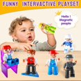 thumbnail image 4 of Juego de figuras magnéticas de personas para niños, 15 piezas, 7 cm, Feoxialy, 4 of 7