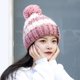 thumbnail image 2 of Gorro de punto de invierno para mujer, gorro cálido con forro polar a la moda, gorro de lana para ciclismo a prueba de frío para invierno para mujer, 2 of 4