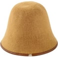 thumbnail image 2 of CoCopeaunts Wool Bucket Hat Women Autumn Winter Warm Fisherman Hats Vintage Solid Color Casual Simple Packable Bucket Hat Cap, 2 of 8