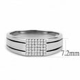 thumbnail image 2 of Luxe Jewelry Designs Stainless Steel Men's Straight Ring with Cubic Zirconia - Size 12 (Pack of 2), 2 of 4