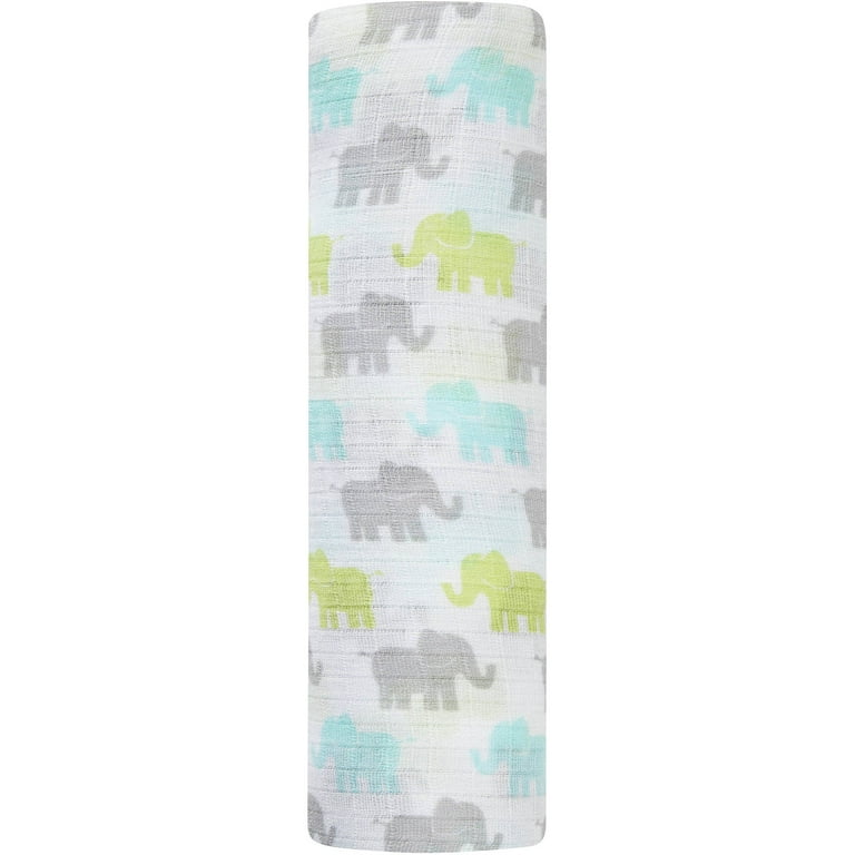 Elephant muslin swaddle blanket hot sale
