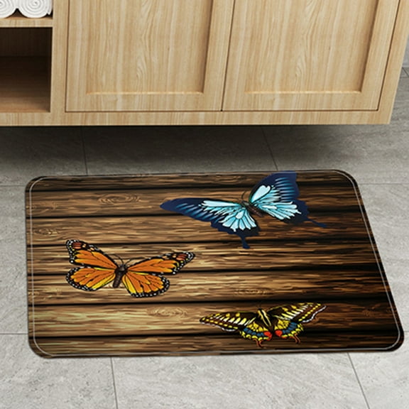 FUDAKUNA Soft Memory Foam Bath Rugs 20" x 32" Absorbent Anti Slip Bathroom Mat Brown Floor Mats Machine Washable