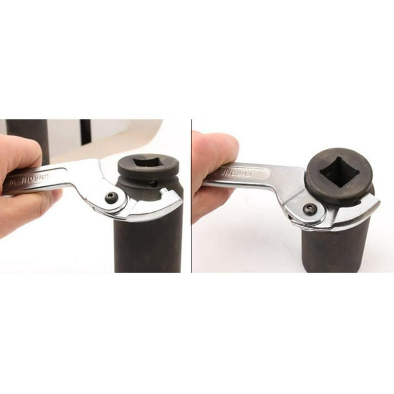 Utoolmart C Spanner Tool,11/4-3 Inch (32-76mm) Chrome Vanadium Adjustable  Hook Wrench (Round Nose) 1Pcs 