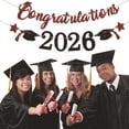 thumbnail image 5 of 7In 2026 Graduation Banners Party Decorations, Graduation Banners Garland for Congratulation Graduations Party Supplies, School, Home, Car Decorations (Black1), 5 of 5