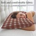 thumbnail image 5 of Brown White Checkered Throw Pillow Cover 20 x 36 Inch Decorative Pillow Cover Farmhouse Plaid Buffalo Elegant Lumbar Pillowcase Seasonal Rectangle Cushion Case for Couch Sofa Bed Living Room, 5 of 9