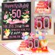 thumbnail image 4 of Tarjeta de felicitación OLOSONG 50.º cumpleaños jumbo pop-up rosa dorado, 4 of 8