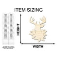 thumbnail image 2 of Unfinished Wood Holly Reindeer Head Shape - Craft - up to 46" DIY 14" / 3/4", 2 of 4
