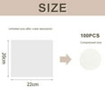 thumbnail image 2 of Masque Jetable en Papier, Débarbouillette Douce Portable pour Usage Polyvalent, 100 Pcs Tissus Non Tissés en Coton Réutilisables, Masque Facial Compressé Individuellement Emballé pour Voyage, 2 of 5