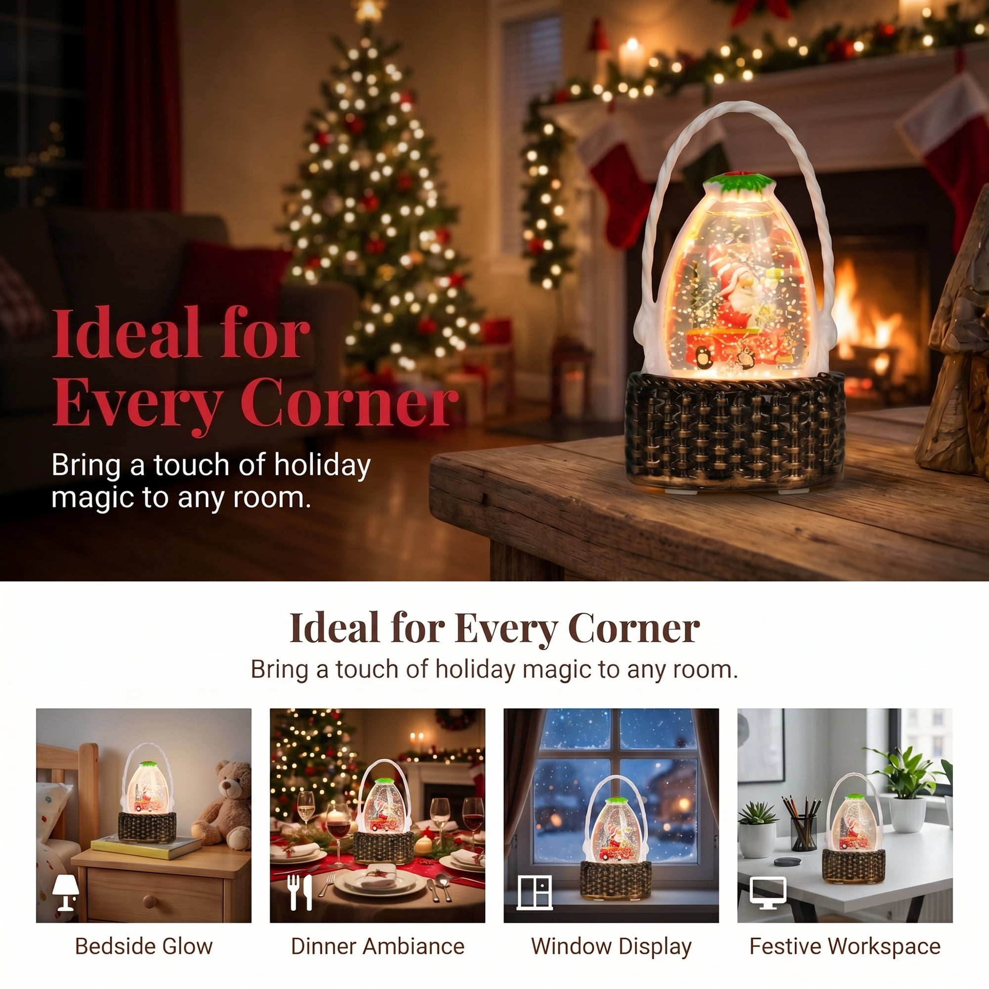 Unique Bargains Light Up Crystal Ball Shatterproof LED Glitter Sphere Orbs Brown Style B