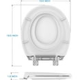 thumbnail image 4 of Historyli Asiento de inodoro para entrenamiento para ir al baño de 17 pulgadas, integrado, con tapa de cierre suave y silenciosa y bisagras de cambio rápido, ajuste universal, blanco., 4 of 8