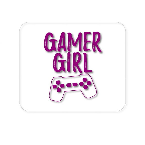 DistinctInk Mouse Pad - 1/4" Foam Rubber - Gamer Girl - Video Games