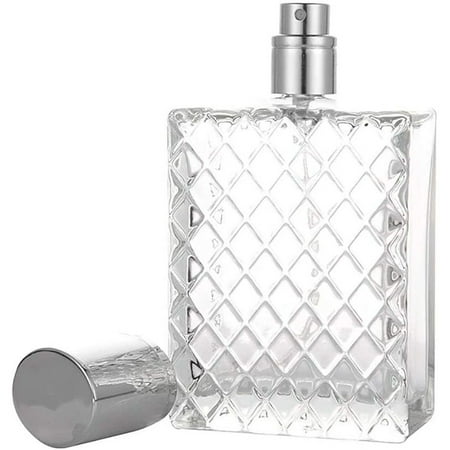 Square Bottle, Square Clear Glass Bottle To Fill Yourself, with Perfume ...