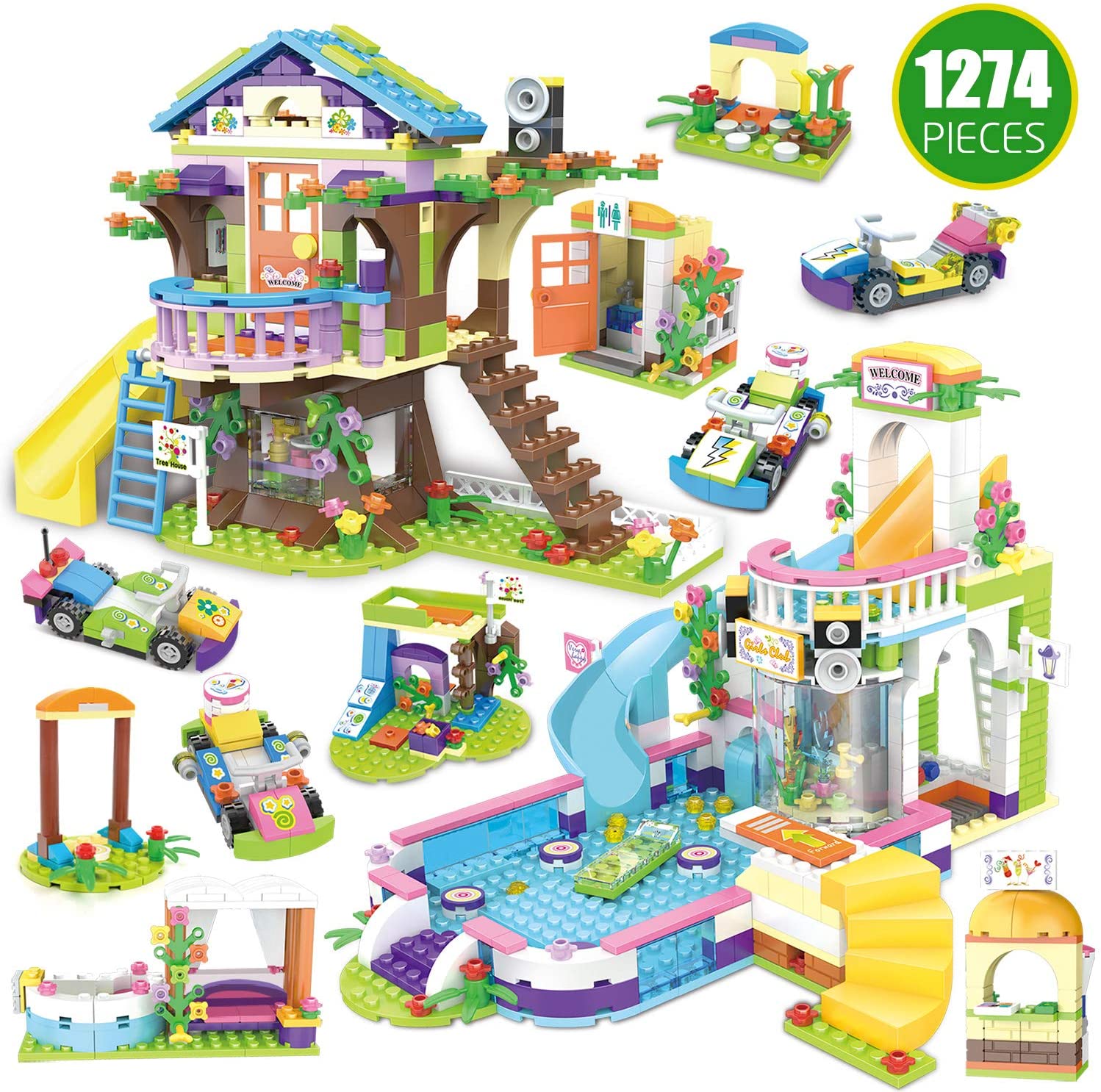 1274 Small Card Tower Bird Toy