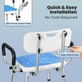 thumbnail image 5 of Naipo Bath Chair with Arms, Medical Shower Seat, Bariatric Bath Stool Safety Shower Bench with Reinforced Crossing Bar for Elderly, Adults, Disabled, 5 of 11