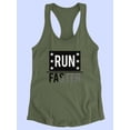 thumbnail image 3 of Run Faster Gold Noir Banner Racerback Tank Women -Image by Shutterstock, Female Large, 3 of 4