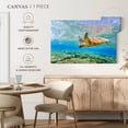 thumbnail image 5 of Elephant Stock Turtle Dive Wall Art - Horizontal Canvas Wall Art - Living Room Wall Decor - Animal Canvas - Yellow And Green Decor - 30" x 20", 5 of 8