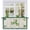 Green, variant on Saint Patrick''s Day Tier Curtains, Spring Green Plaid Leaves Vintage Light Filtering Kitchen Curtains, 2Pcs Rod Pocket Half Window Treatments Panels for Sink Cafe Cabinet Camper 27.5x36 Inche