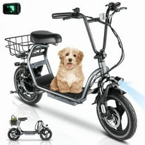 SANOPY Electric Scooter for Adults with Seat,Peak 1200W Motor,Commuter Foldable Electric Scooter with Basket, Dual Shock Absorbers&14" Wheels,Up to 30 Miles 20Mph,Gray