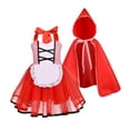 thumbnail image 3 of Capa de vestido rojo para niña, accesorios fotográficos para disfrazarse para la fiesta del festival de Navidad para niños, 3 of 8