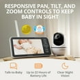 thumbnail image 2 of Levana Nala Video Baby Monitor No WiFi, 2X 1080P PTZ Cameras, 5.5”1080P Monitor, Night Vision, 1000ft Range, 5000mAH Battery, Carrying Case, 2 Year Warranty, 2 of 4