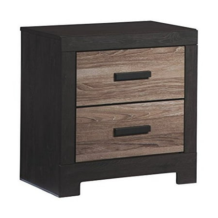 Ashley Furniture Signature Design - Harlinton 2 Drawer Night Stand - Contemporary Vintage Bedside Table - Warm Gray &